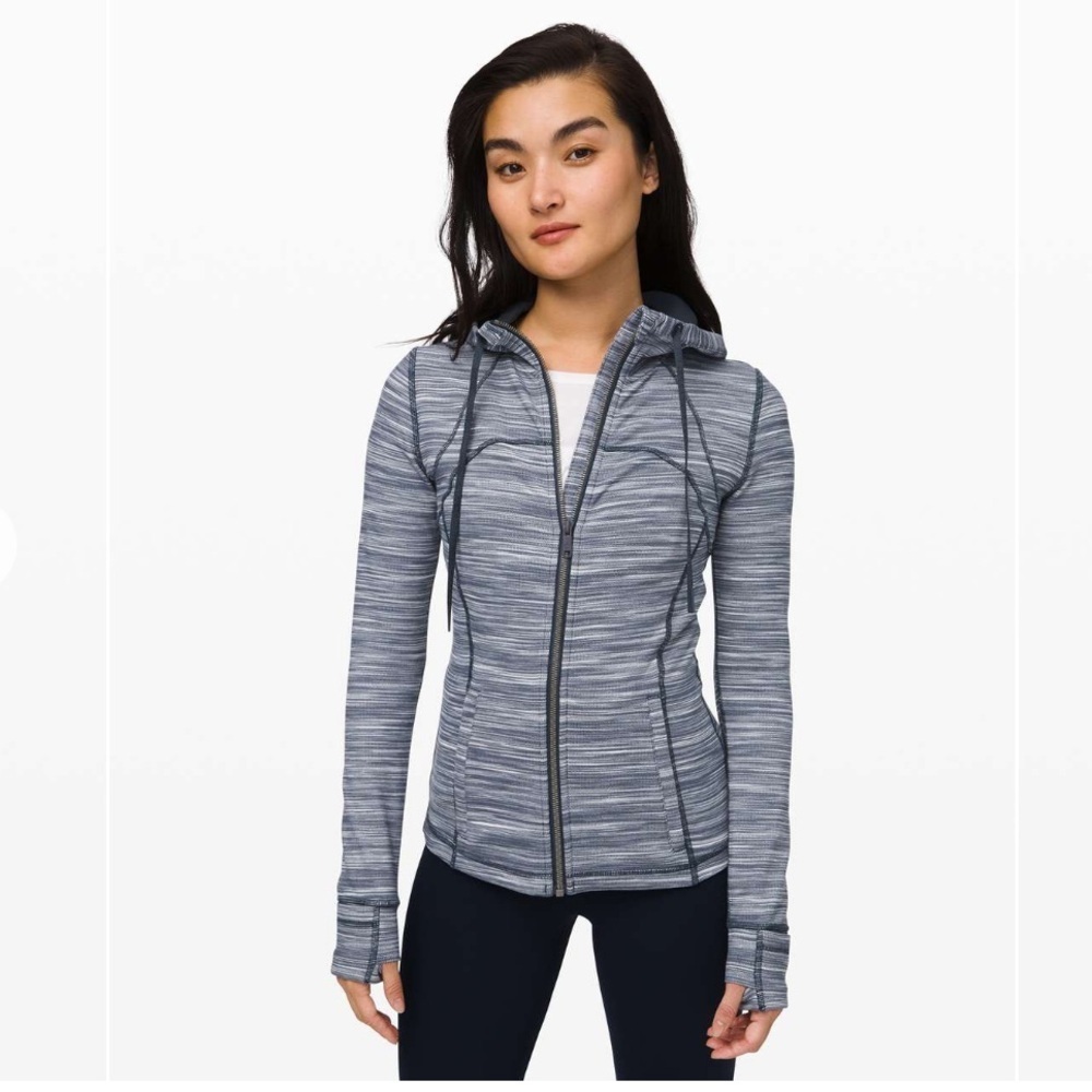 Lululemon hooded define jacket navy stripe 5